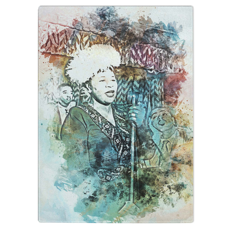 Glass Ella Fitzgerald in Abstract Chopping Board, 39 cm W x 28.5 cm L