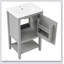 Meuble-lavabo de 20 pouces avec lavabo, porte à fermeture douce, support de rangement et tablette ouverte pour les salles de bain modernes-1319346930
