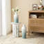 Vases abstraits en métal turquoise