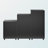 Sutton Black Finish 3-Piece Multi-Storage Cabinet Set With Wheels, 41.33'' H X 57.34'' W X 15.73'' D-578726998