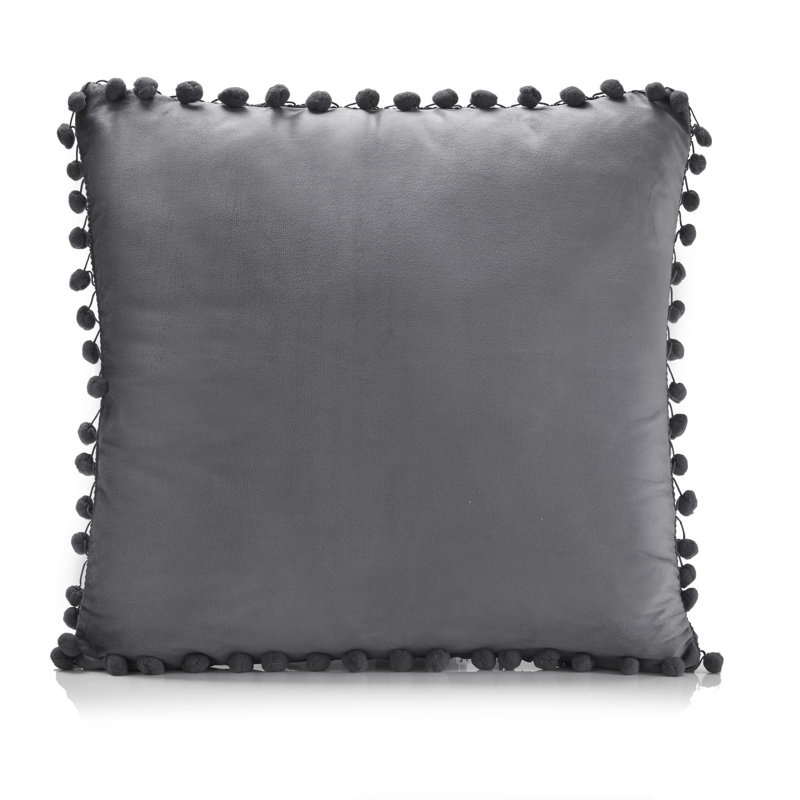 Kaiya Square Scatter Cushion Cushion Cover, Charcoal