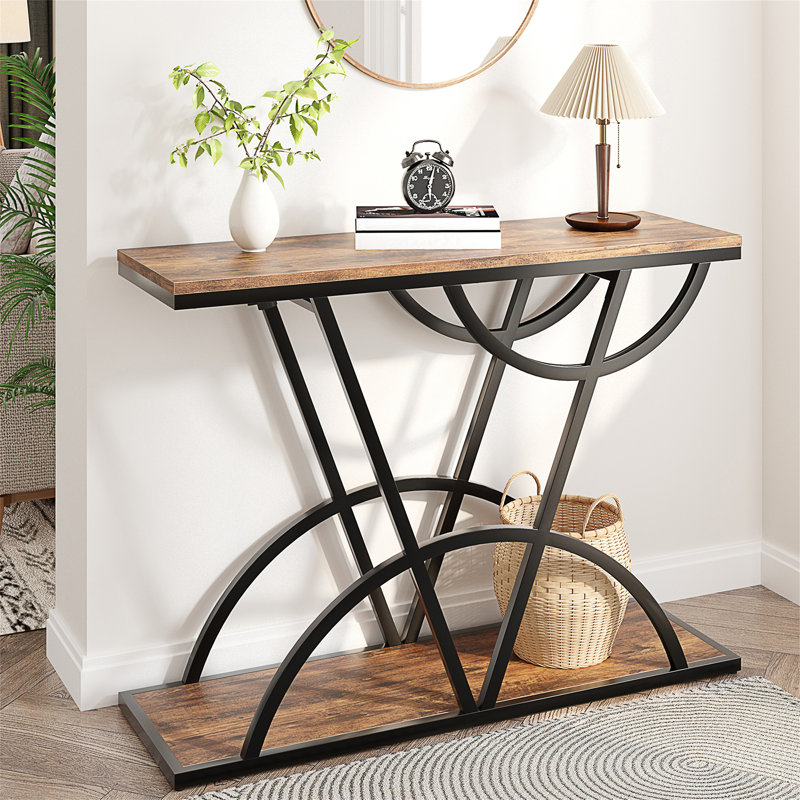 Vividwood 43" Console Table For Entryway, Brown