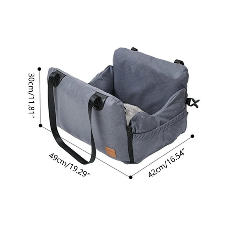 Petit siège d'appoint pour chien avec laisse de sécurité - gris, Gris