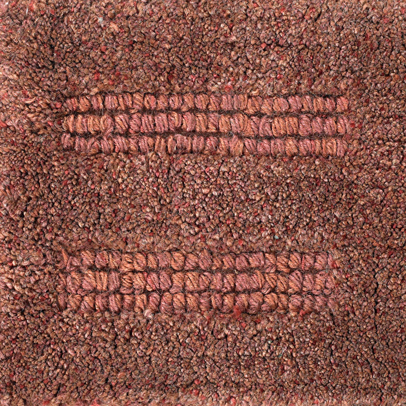 Tapis d'intérieur Gizem tissé à la main en jute rouge uni, Rectangle 3 pi 6 po x 5 pi 6 po