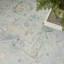 Tapis oriental bleu en polyester lavable à la machine Marqies-397601064
