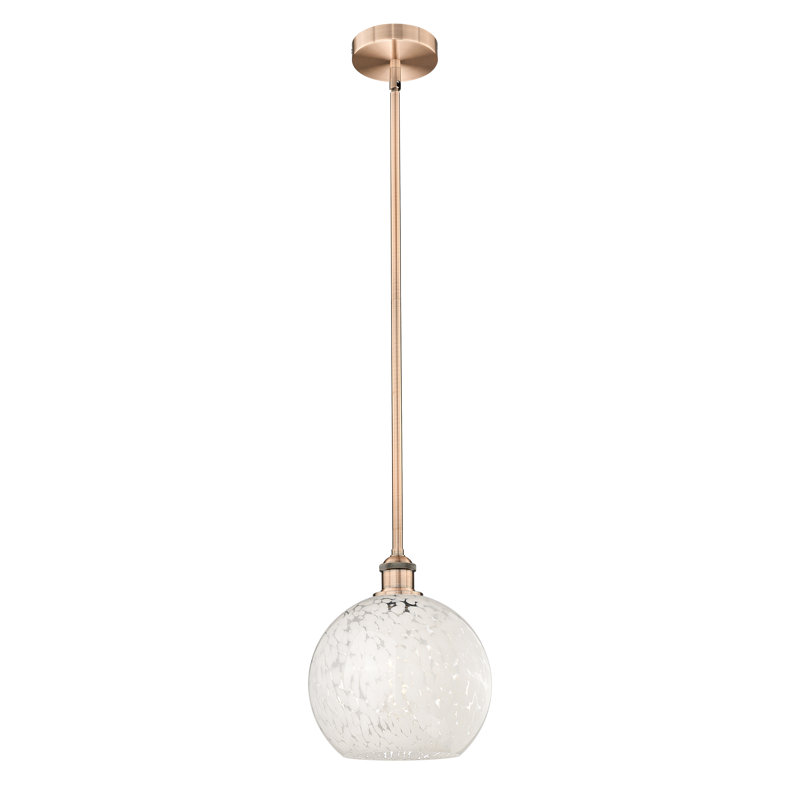 Luminaire suspendu 1 lumière Ivana, H 11,25 po x l 10 po x P 10 po, Cuivre antique