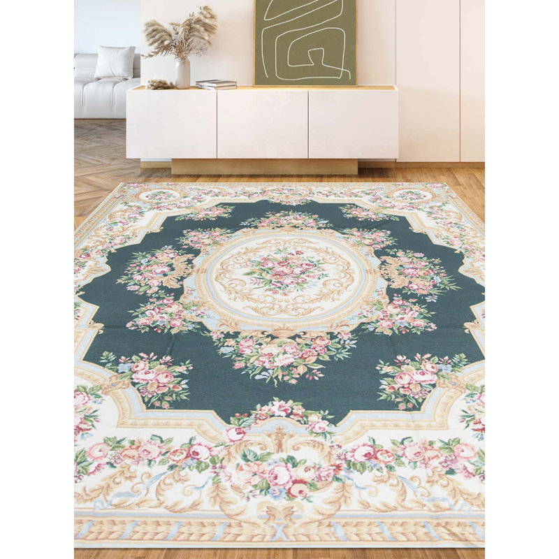 Wool Floral Area Rug
