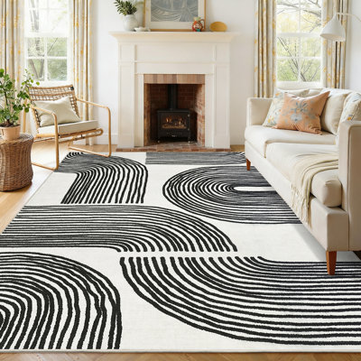 Washable Abstract Area Rug,Non-Slip,Mark Resistant,Large Carpet for Living Room,Bedroom,Dining Room,Office,Modern Floor Decor,colorful