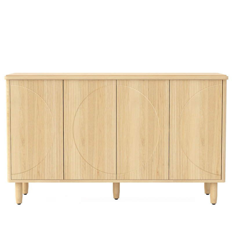 Buffet 59,74 "moderne en noyer avec rangement