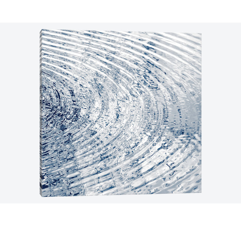 « ondulations ii », reproduction de photo sur toile en indigo, H 26 po x l 26 po x P 1,5 po, Papier d'art encadré noir