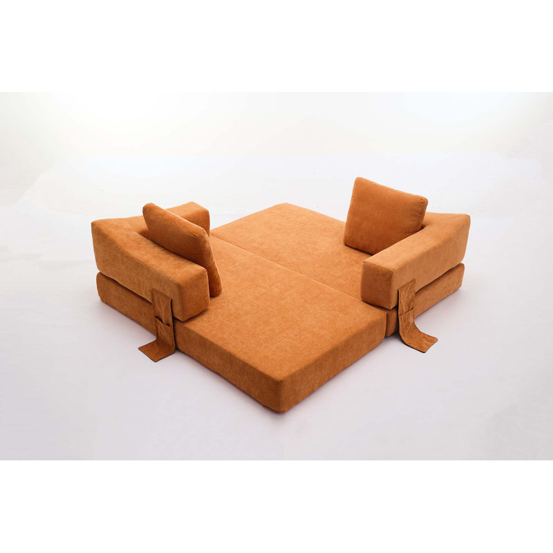 Canapé-lit pliable Minimalist, Orange