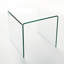 Petite table d'appoint et de bout en verre transparent