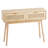 Rattan Console Table with 2 Storage Drawers Rattan 39.37x11.81x29.33inch Sliding Door Natural, Rattan Entryway Table with Storage