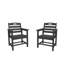 Ensemble de 2 chaises de patio en PEHD avec accoudoirs-1052883000