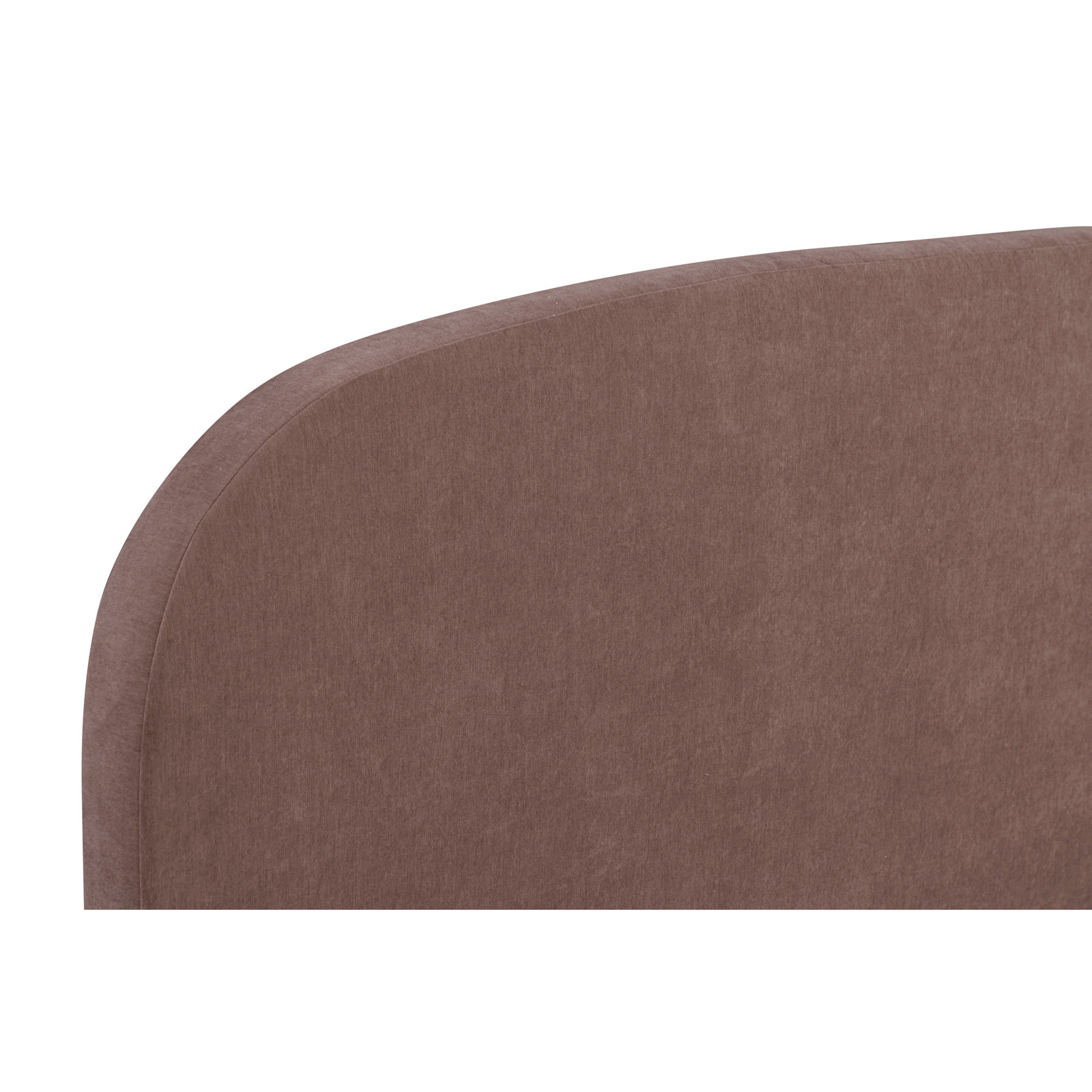 Mele Linen Upholstered Round Bed, Brown Velvet, King