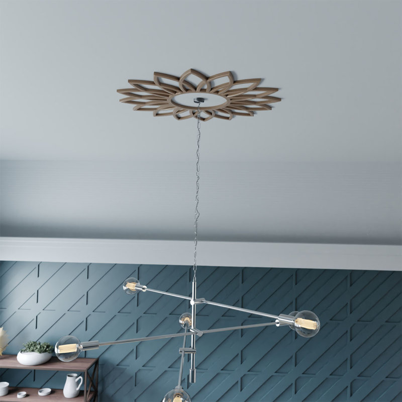 Médaillon de plafond en PVC de qualité architecturale Daisy, H 24 po x l 24 po x P 0,75 po, Cuivre