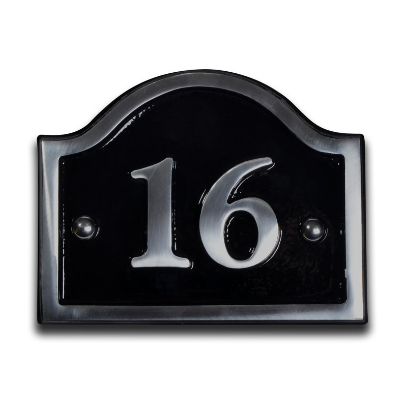 Jaclynn 11.5cm H Reflective Metal House Number, 16