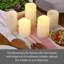 Set of 5 Waterproof LED Pillars, 3X4,4,5,5,6 Inch, White