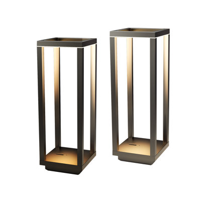 2 Pack Rechargeable Cordless Table Lamp with 3 Colour and Stepless Dimmable, Protable Outdoor Table Lamps, Water Resistant Battery Powered Desk Lamp for Dinner, Restaurant, Bedroom, Cafe