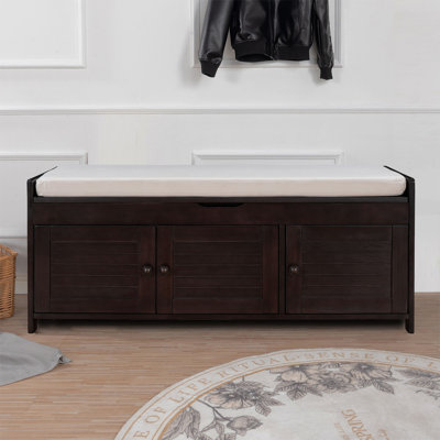Banc de rangement à couvercle rabattable Lita