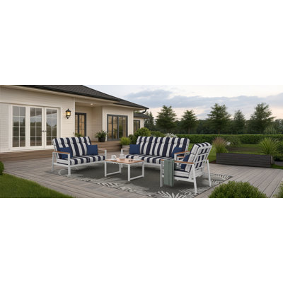 Townsend 4 Person Seating Group With Sunbrella Cushions