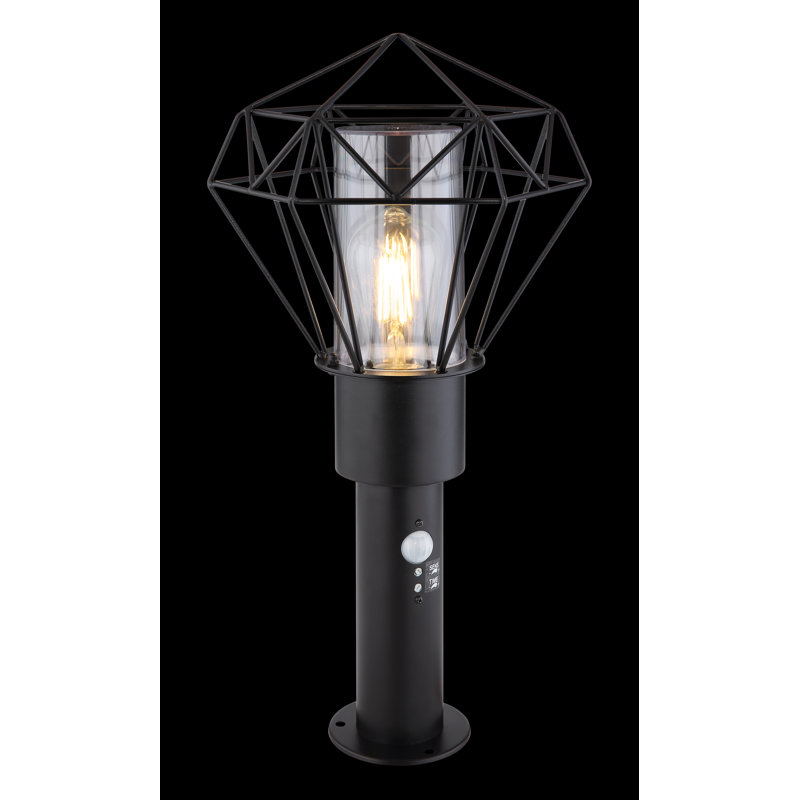 Couronne Black Stainless Steel Pathway Light, 50cm H x 25.5cm W x 22.5cm D