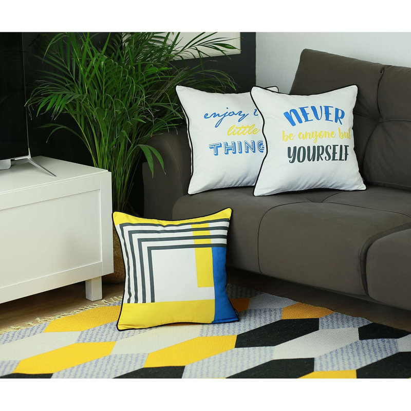 Geometric Reversible Pillow Insert, Polyester