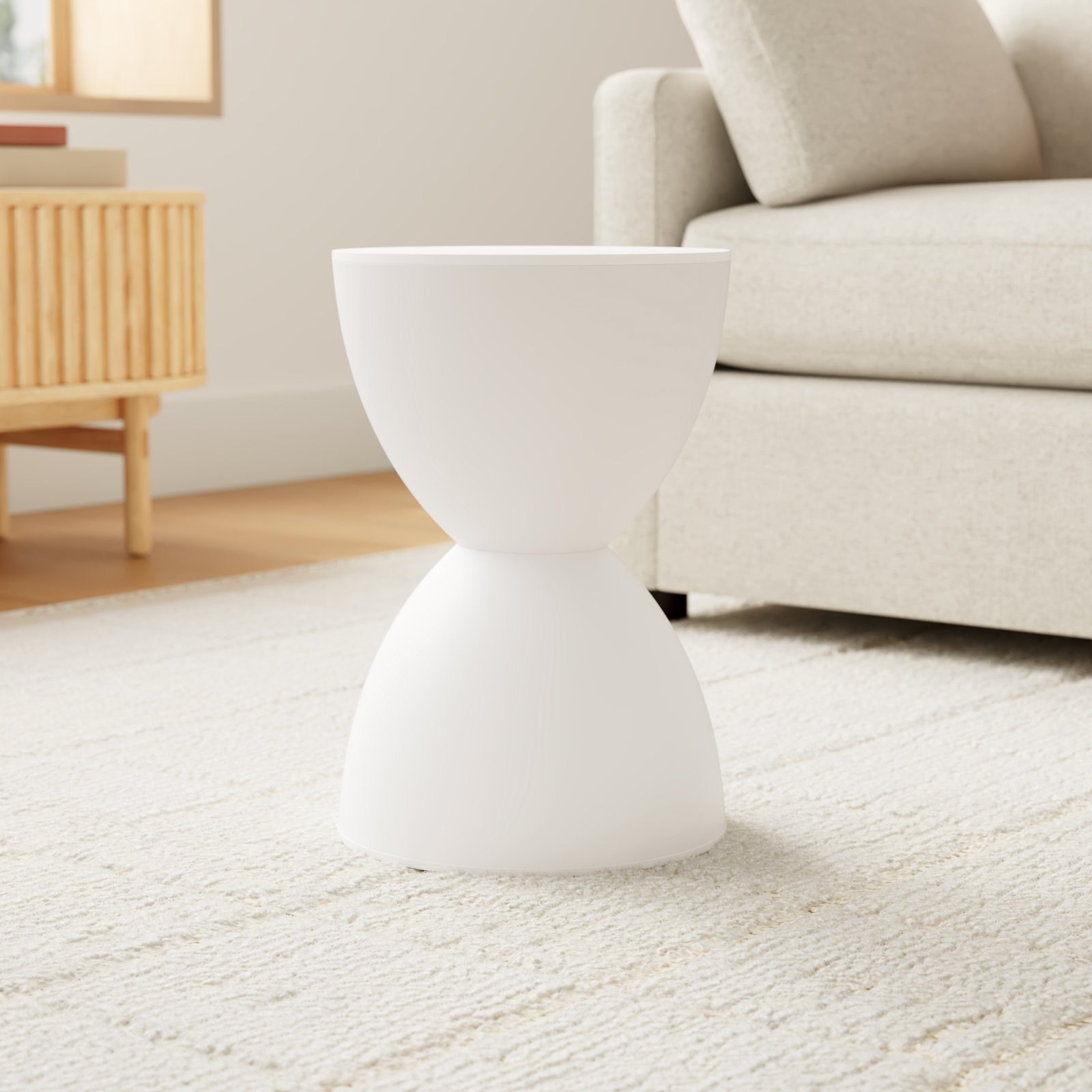 Burgess Accent Stool, White