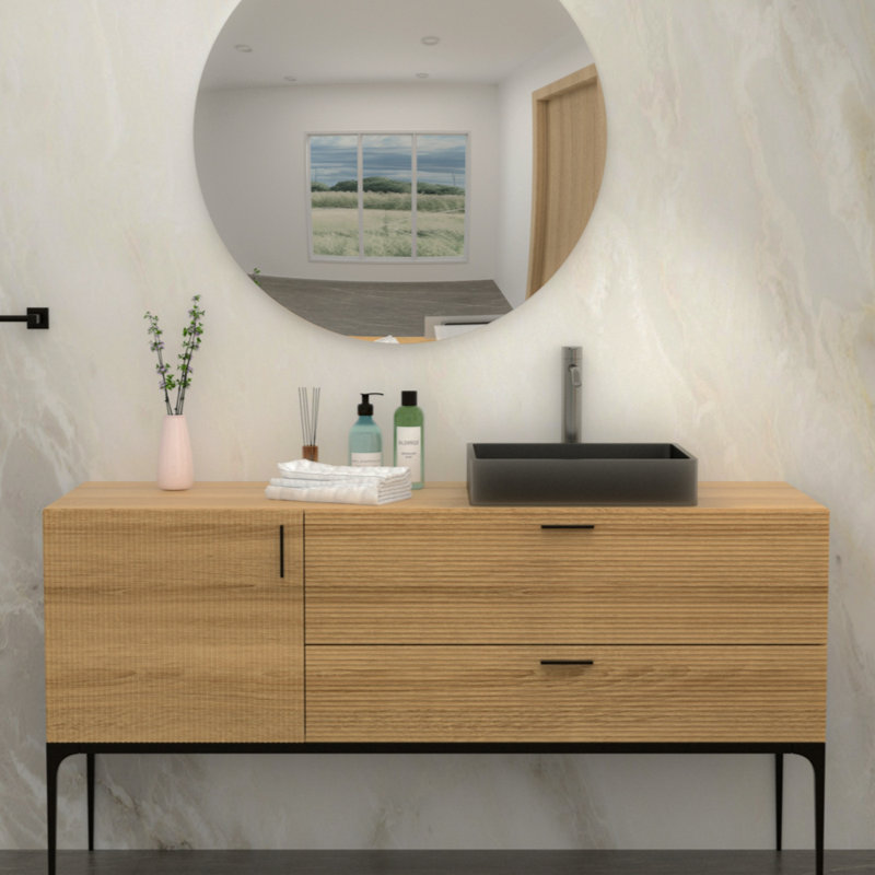 Stainless Steel Bathroom Sink Pedestal Sink With Pop Up Drain Vanity Sink For Bathroom, Gray