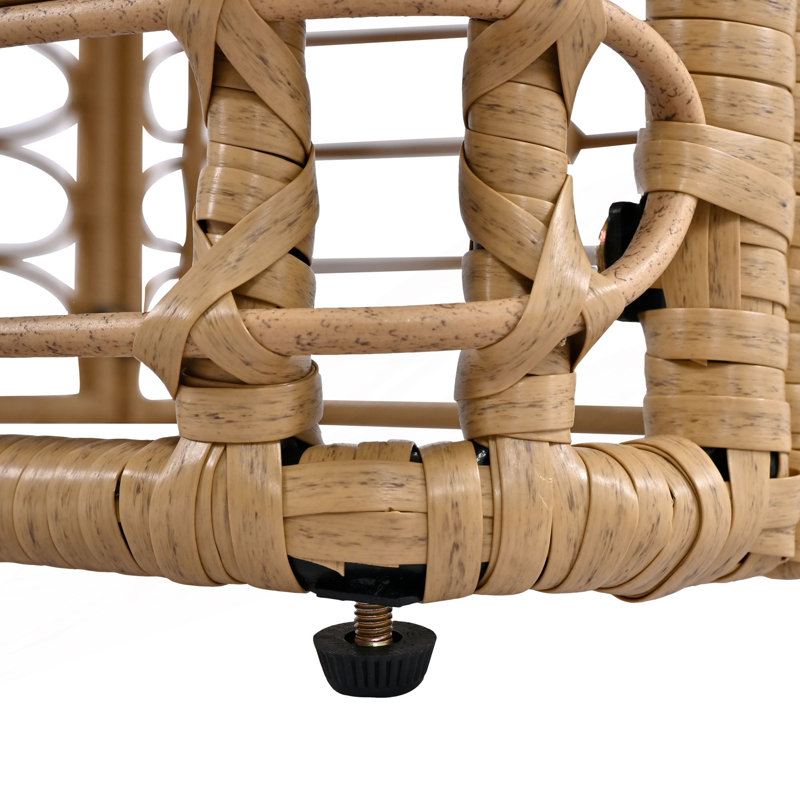 Ensemble de canapé modulaire en rotin 7 pièces avec coussins et coussins épais 7 pièces