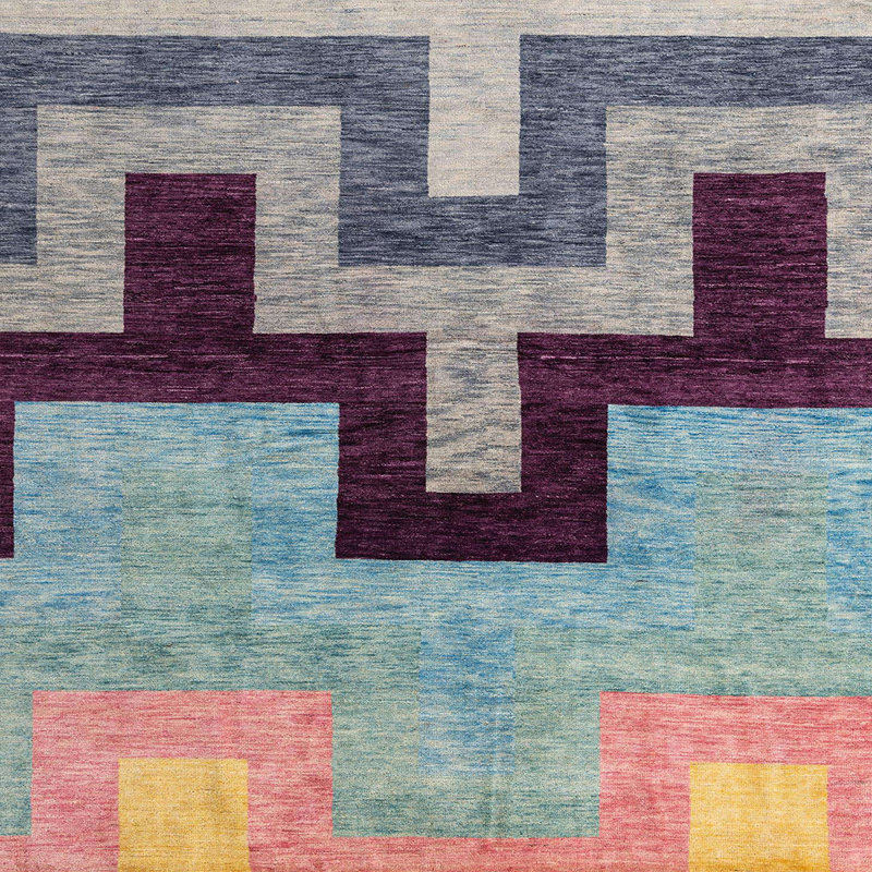 Abstract Indoor Rug, Square 7'