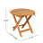 NO INSTALLATION REQUIRED, FOLDABLE AND ADJUSTABLE OUTDOOR ACACIA WOOD SIDE TABLE (TEAK FINISH)
