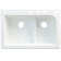 Radius 33'' L Drop-In Double Bowl Granite Kitchen Sink