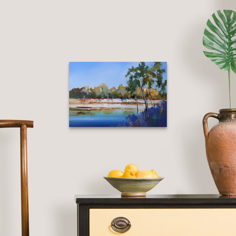 Reproduction d’art sur toile, "Late Night, The Murray 2" par Craig Trewin Penny, H 12 po x l 18 po x P 1,25 po, Toile tendue