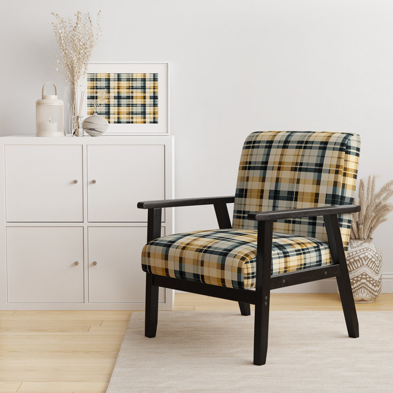 Chaise à accoudoirs rembourrée noire et crème Sophistication I - Hygge & Scandinavian