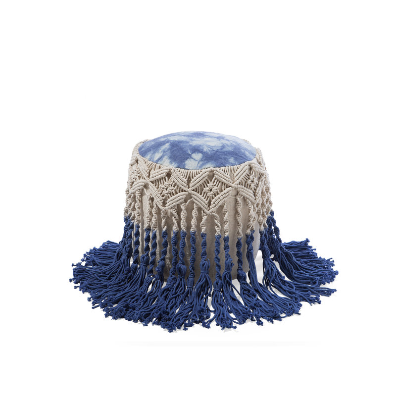 Landeros 45cm W Round Ombre Pouffe