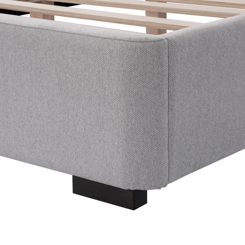Reigen Platform Bed, King, Pebble