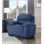 Canapé moelleux en tissu texturé bleu-1992169221