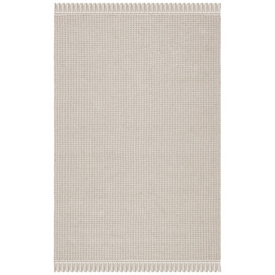 Bester Hand Woven Cotton Solid Color Rug