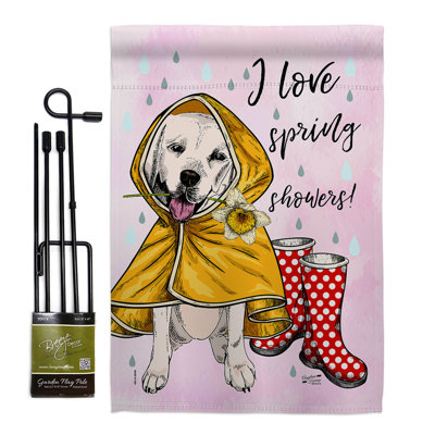 Double Sided 222'' H x 156'' W Polyester Animal Flag Set
