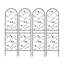 Paquet de 4 treillis de jardin en métal antirouille pour plantes grimpantes support de fleurs extérieur noir-112835526