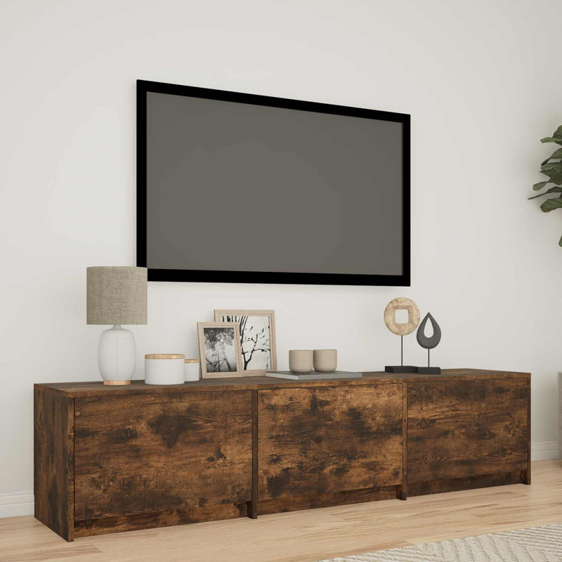 TV Stand, 40cm H x 165cm L x 34cm W, Smoked Oak