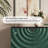 62.4" Modern Ripple Design Green Sideboard With Black Stone Top-- Arrtle Furniture