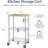 Basic portable kitchen three-layer storage rack with adjustable two-layer shelves
