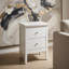 Table de chevet transitionnelle blanche élégante-1356573757