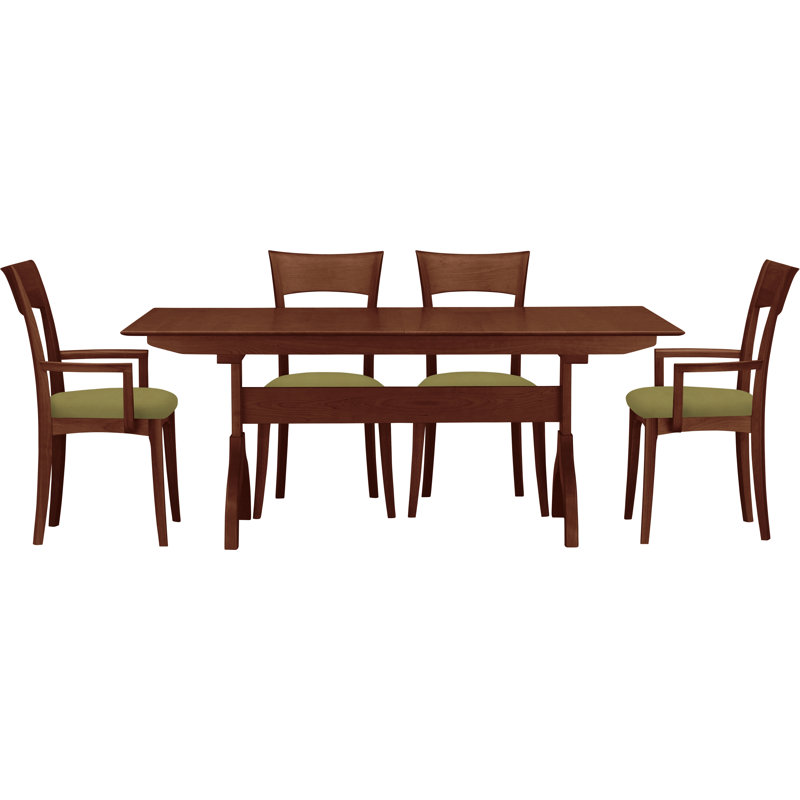 Sarah 5 - Piece Dining Set, Cognac Cherry, Slate (M10245) Fabric