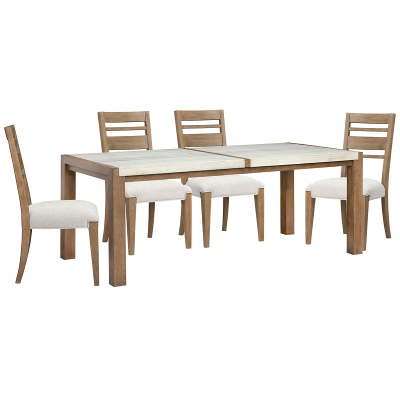Rectangular Dining Table With 4 Side Chairs, 5Pcs:Table,4Chairs