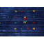Tapis tribal rayé bleu Gabbeh 9