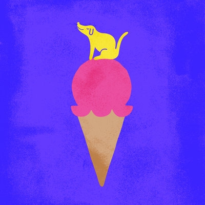 Pup and Cone - Peinture