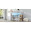 Full Size Metal Loft Bed With Desk, Storage Staircase